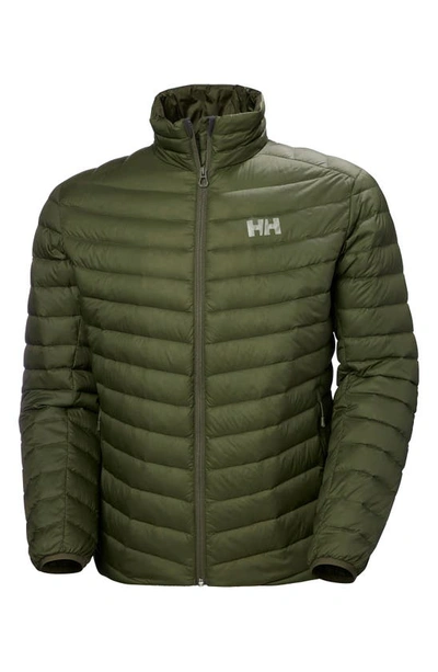 Shop Helly Hansen Verglas Down Insulated Puffer Coat In Utility Green