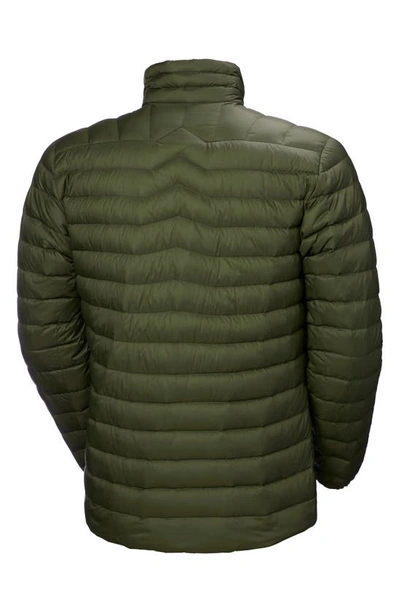 Shop Helly Hansen Verglas Down Insulated Puffer Coat In Utility Green