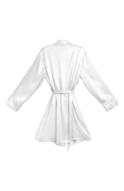 Shop Blissy Mulberry Silk Robe In White