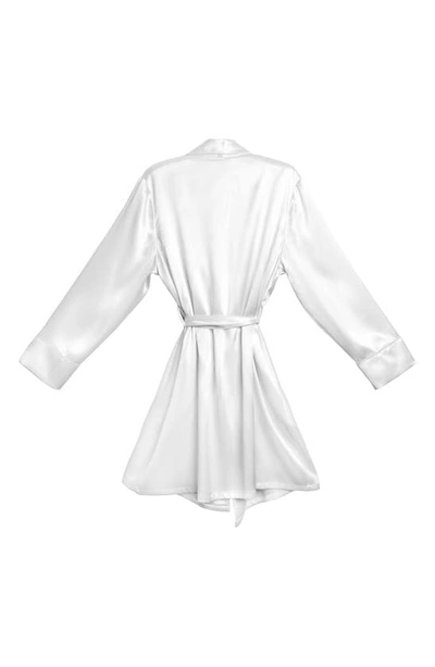 Blissy Mulberry Silk Robe In White