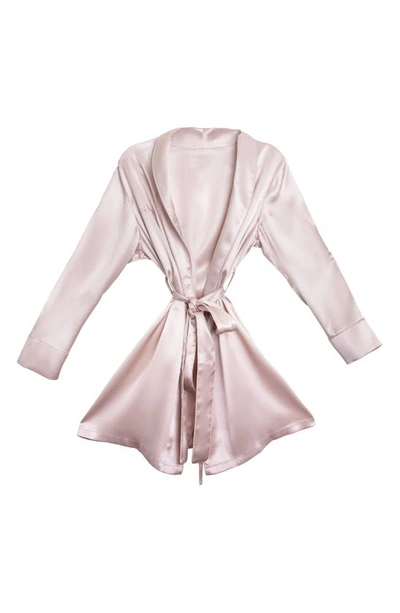 Shop Blissy Mulberry Silk Robe In Pink