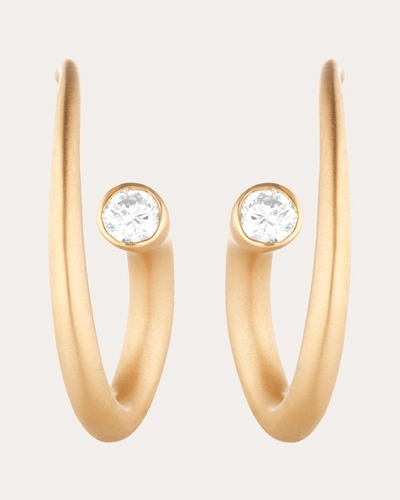 Shop Carelle Women's Whirl Diamond Spiral Earrings In Gold