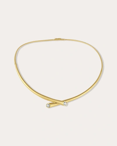 Shop Carelle Women's Whirl Diamond Collar Necklace In Gold