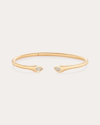 Shop Carelle Women's Whirl Clustered Diamond Bangle In Gold