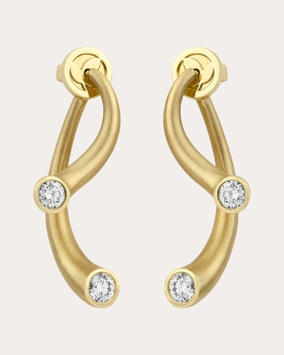 Shop Carelle Women's Whirl Diamond Earrings In Gold