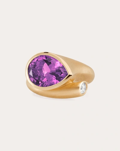 Shop Carelle Women's Large Whirl Ring In Purple