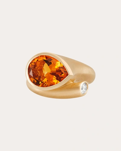 Shop Carelle Women's Large Whirl Ring In Orange
