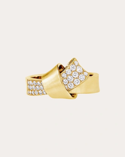 Shop Carelle Women's Knot Diamond Ring In Gold