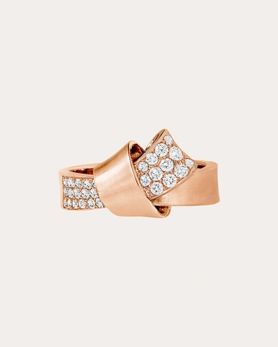 Shop Carelle Women's Knot Diamond Ring In Pink