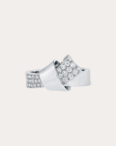 Shop Carelle Women's Knot Diamond Ring In White