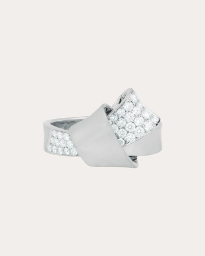 Shop Carelle Women's Jumbo Knot Diamond Ring In White