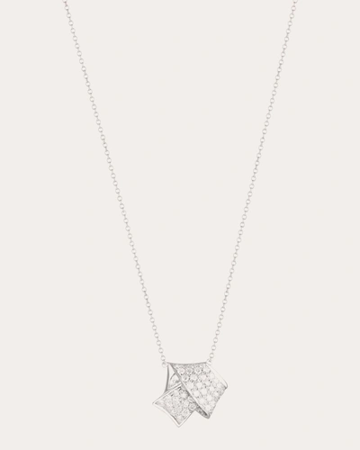Shop Carelle Women's Jumbo Knot Pavé Diamond Pendant In White