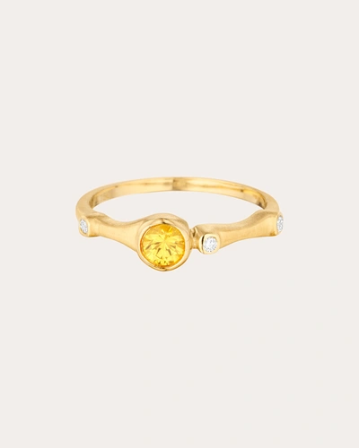 Shop Carelle Women's Sapphire Stackable Ring In Yellow