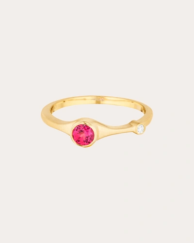Shop Carelle Women's Spinel Stackable Ring In Pink