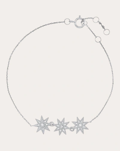 Shop Colette Jewelry Women's Three Star Bracelet In Silver