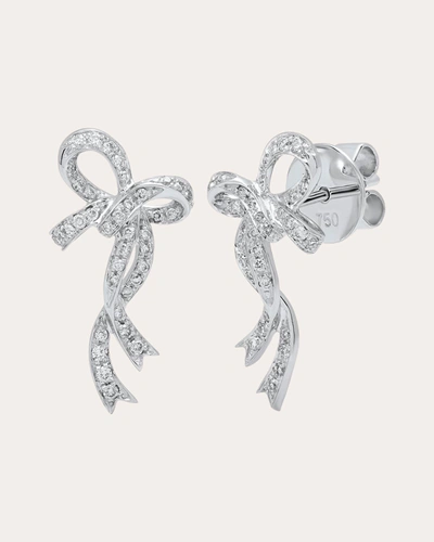 Shop Colette Jewelry Women's Medium Bow Earrings In Silver