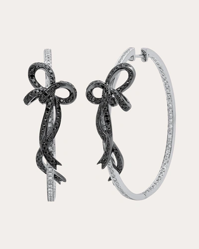 Shop Colette Jewelry Women's Bow Hoop Earrings In Silver
