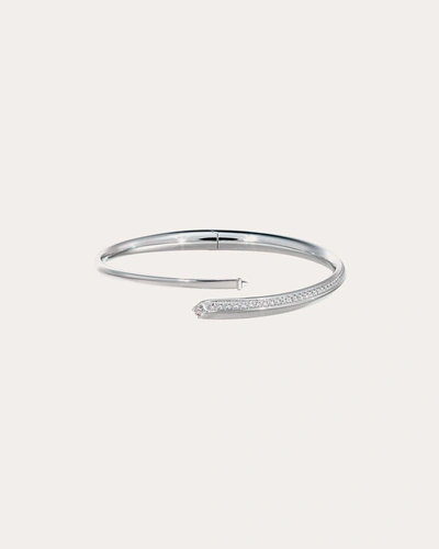 Shop De Beers Forevermark Women's Forevermark Avaanti Pavé Bypass Bangle In Silver