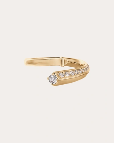 Shop De Beers Forevermark Women's Pavé Diamond Bypass Ring In Gold