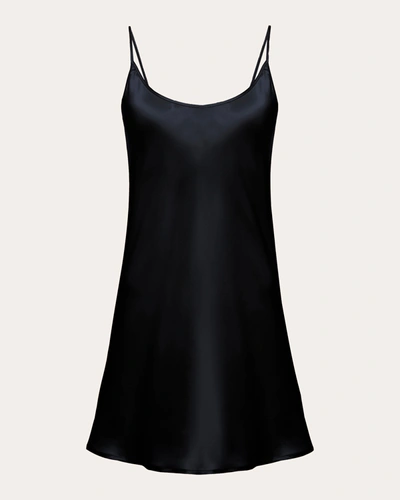 Shop La Perla Women's Silk Chemise In Black