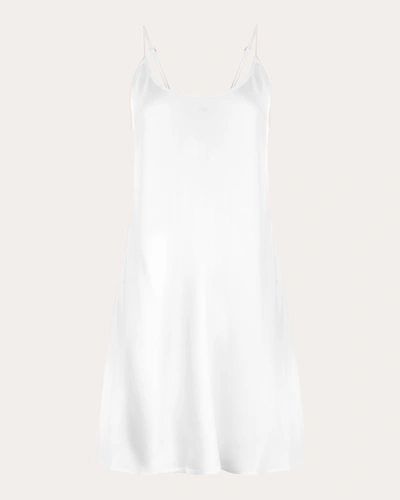 Shop La Perla Women's Short Silk Slip Dress In White