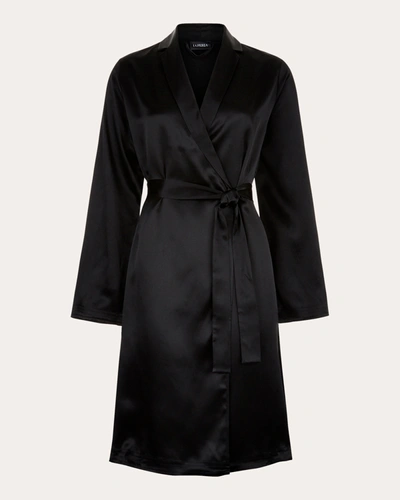 Shop La Perla Women's Silk Robe In Black