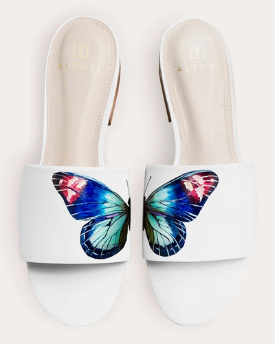 Shop Alepel Women's Butterfly Wings Slide In White