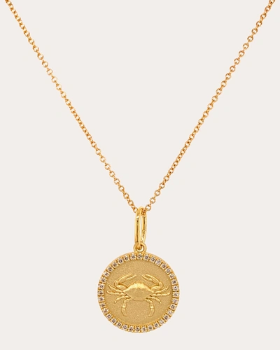 Shop Colette Jewelry Women's Cancer Pendant Necklace In Gold