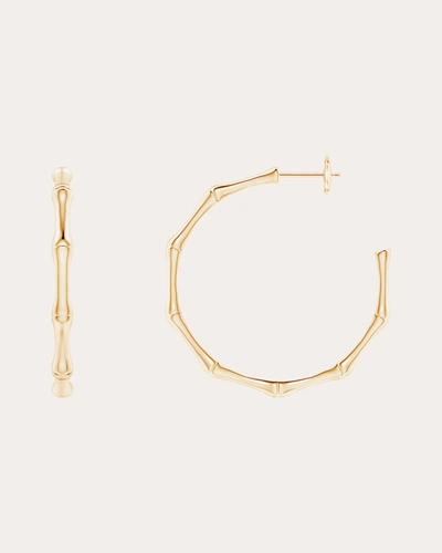 Shop Natori Women's Medium Indochine Bamboo Hoops In Gold