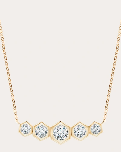 Shop Natori Women's Indochine Bamboo Diamond Journey Necklace In Gold