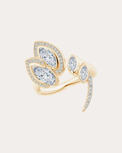 Shop Natori Women's Marquise Diamond Sumi Stroke Ring In Gold