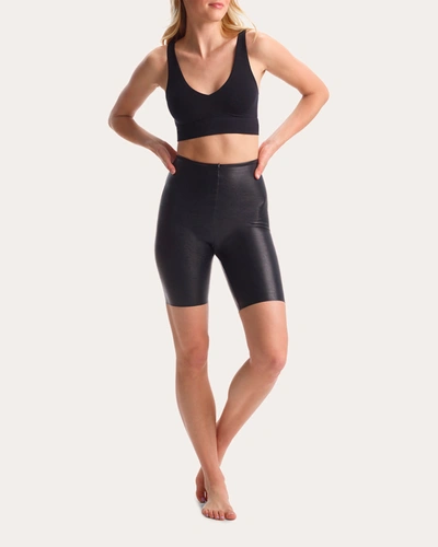 Shop Commando Women's Faux Leather Bike Shorts In Black