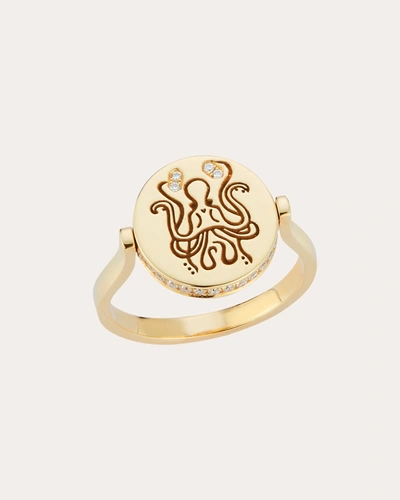 Shop Renna Women's Octagram Spin Ring In Gold