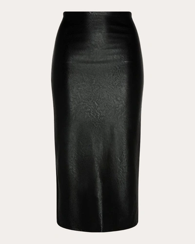 Shop Commando Women's Faux-leather Midi Skirt In Black