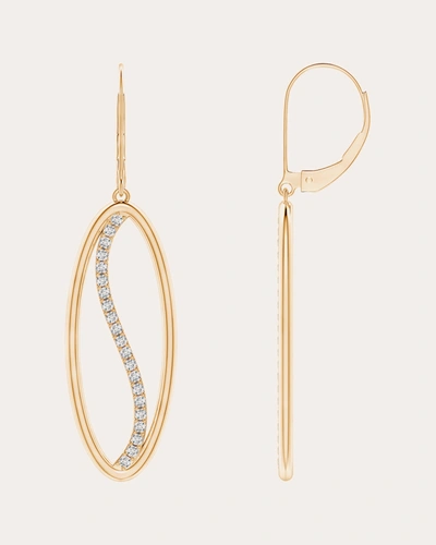 Shop Natori Women's Elliptical Yin-yang Diamond Shangri-la Earrings In Gold