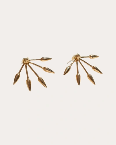 Shop Pamela Love Women's Five Spike Earrings In Gold