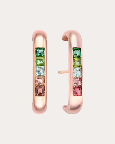 Shop Jolly Bijou Women's Tourmaline Mini Barre Ear Cuffs In Gold