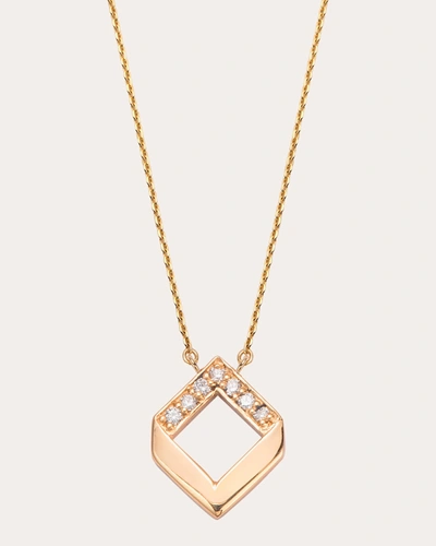 Shop Jolly Bijou Women's Diamond Chevron Pendant Necklace In Gold