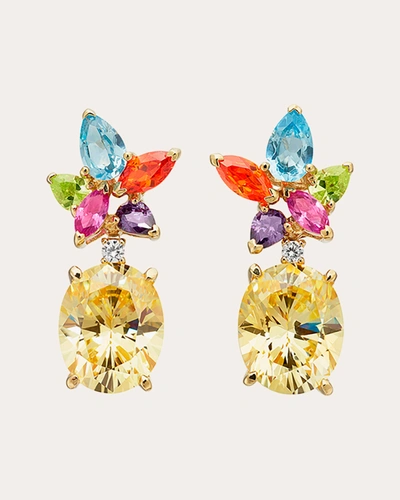 Shop Anabela Chan Women's Rainbow Lily Earrings In Orange