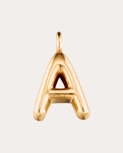 Shop Elizabeth Moore Women's Puffy Initial Charm In Gold