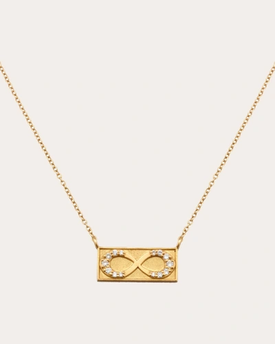 Elizabeth Moore Women's 18k Yellow Gold & Diamond Infinity Bar Pendant Necklace In Gold