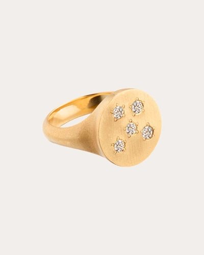 Shop Elizabeth Moore Women's Diamond Circle Of 5ths Ring In Gold