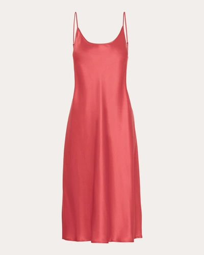 Shop La Perla Women's Midi-length Silk Nightgown In Red