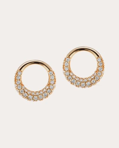 Shop The Gild Women's Gold Petite Diamond Hoop Earrings