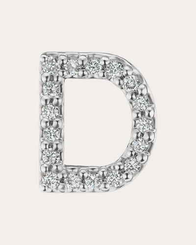 Shop The Gild Women's Single Diamond Initial Stud Earring In White