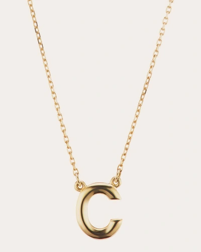 Shop The Gild Women's Initial Pendant Necklace In White
