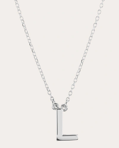 Shop The Gild Women's Initial Pendant Necklace In White