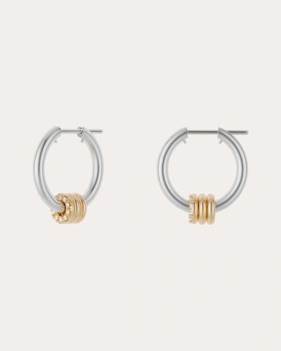 Shop Spinelli Kilcollin Women's Ara Sg Deux Hoop Earrings In Silver