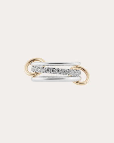 Spinelli Kilcollin Women's Petunia 18k Gold Sterling Silver And Diamond Linked Rings In Silver