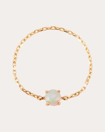 Shop Yi Collection Women's Opal Dot Chain Ring In Gold